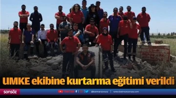 UMKE ekibine kurtarma eğitimi verildi