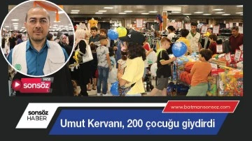 Umut Kervanı, 200 &ccedil;ocuğu giydirdi