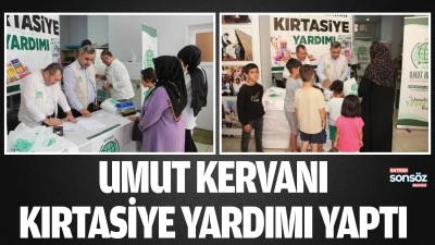 Umut Kervanı, kırtasiye yardımı yaptı