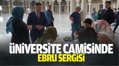 &Uuml;niversite camisinde ebru sergisi&hellip;