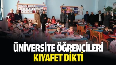 &Uuml;niversite &ouml;ğrencileri kıyafet dikti