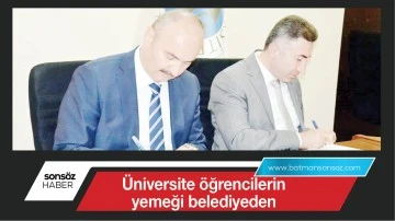 &Uuml;niversite &ouml;ğrencilerin yemeği belediyeden