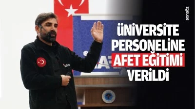 &Uuml;niversite personeline afet eğitimi verildi