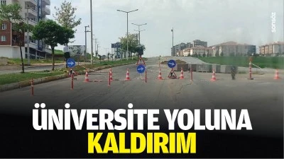 &Uuml;niversite yoluna kaldırım