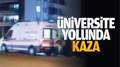 &Uuml;niversite yolunda kaza