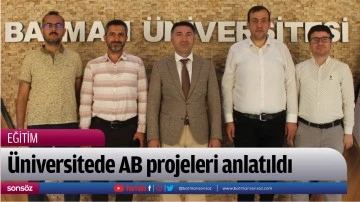&Uuml;niversitede AB projeleri anlatıldı