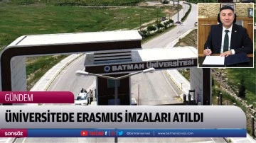 &Uuml;niversitede Erasmus imzaları atıldı
