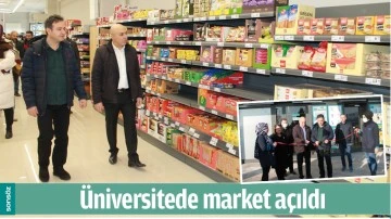 &Uuml;NİVERSİTEDE MARKET A&Ccedil;ILDI