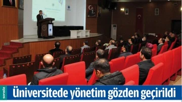 &Uuml;NİVERSİTEDE Y&Ouml;NETİM G&Ouml;ZDEN GE&Ccedil;İRİLDİ 