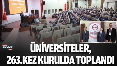 &Uuml;niversiteler, 263.kez kurulda toplandı