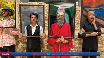 &Uuml;nl&uuml; ressamların tablolarını canlandırdı