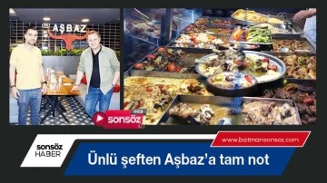 &Uuml;nl&uuml; şeften Aşbaz&rsquo;a tam not