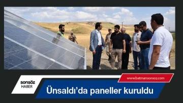 &Uuml;nsaldı&rsquo;da paneller kuruldu