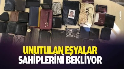 Unutulan eşyalar sahiplerini bekliyor