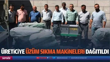 &Uuml;reticiye &uuml;z&uuml;m sıkma makineleri dağıtıldı