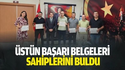 &Uuml;st&uuml;n başarı belgeleri, sahiplerini buldu