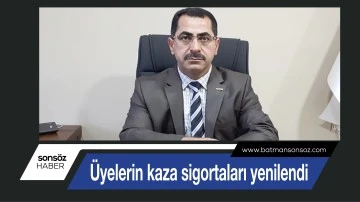 &Uuml;yelerin kaza sigortaları yenilendi