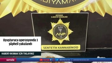 Uyuşturucu operasyonda 1 ş&uuml;pheli yakalandı