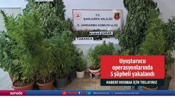Uyuşturucu  operasyonlarında  5 ş&uuml;pheli yakalandı