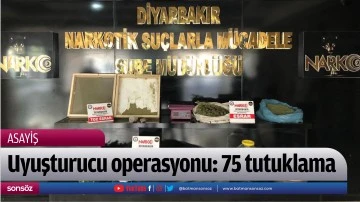 Uyuşturucu operasyonu: 75 tutuklama