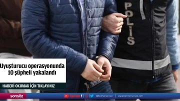 Uyuşturucu operasyonunda 10 ş&uuml;pheli yakalandı