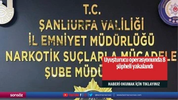 Uyuşturucu operasyonunda 8 ş&uuml;pheli yakalandı