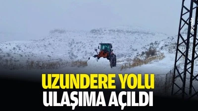 Uzundere yolu ulaşıma a&ccedil;ıldı