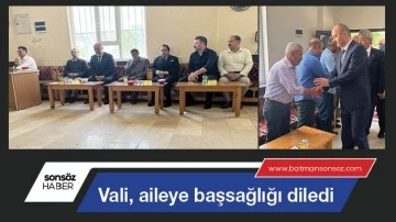 Vali, aileye başsağlığı diledi