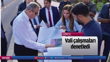 Vali &ccedil;alışmaları denetledi