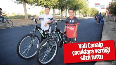 Vali Canalp, &ccedil;ocuklara verdiği s&ouml;z&uuml; tuttu