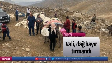 Vali, dağ bayır tırmandı