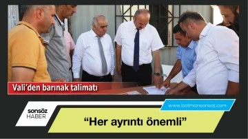 Vali&rsquo;den barınak talimatı
