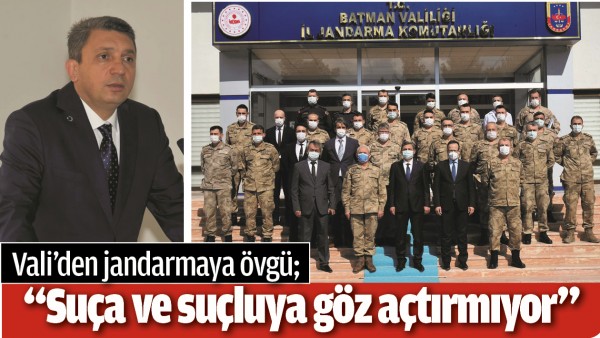 VALİ&rsquo;DEN JANDARMAYA &Ouml;VG&Uuml;