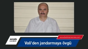 Vali&rsquo;den jandarmaya &ouml;vg&uuml;