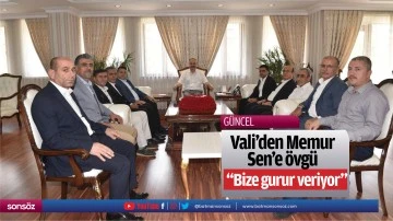 Vali&rsquo;den Memur Sen&rsquo;e &ouml;vg&uuml;; &ldquo;Bize gurur veriyor&rdquo;