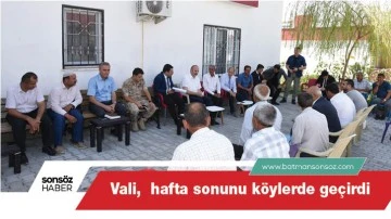 Vali,  hafta sonunu k&ouml;ylerde ge&ccedil;irdi