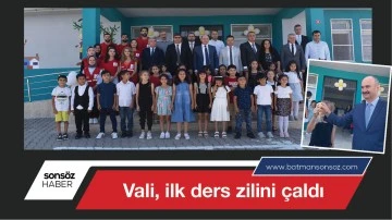 Vali, ilk ders zilini &ccedil;aldı