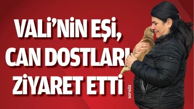 Vali&rsquo;nin eşi, can dostları ziyaret etti