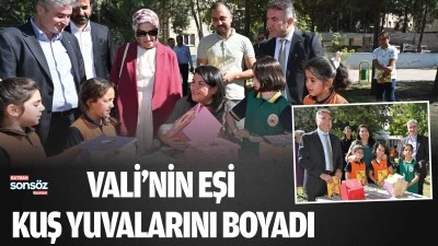 Vali&rsquo;nin Eşi, kuş yuvalarını boyadı