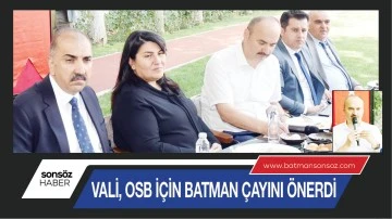Vali, OSB i&ccedil;in Batman &Ccedil;ayını &ouml;nerdi