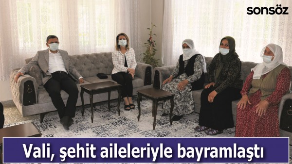VALİ, ŞEHİT AİLELERİYLE BAYRAMLAŞTI