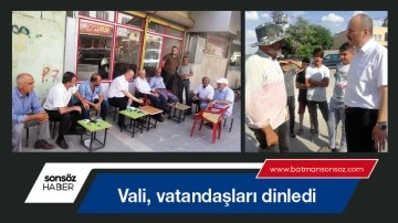 Vali, vatandaşları dinledi
