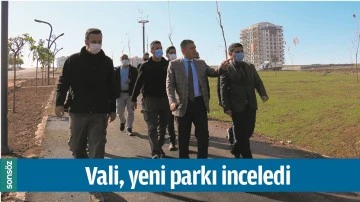 VALİ, YENİ PARKI İNCELEDİ
