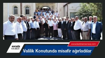 Valilik Konutunda misafir ağırladılar