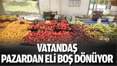 Vatandaş, pazardan eli boş d&ouml;n&uuml;yor