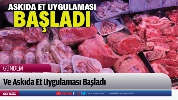 Ve Askıda Et Uygulaması Başladı