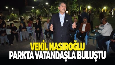 Vekil Nasıroğlu, parkta vatandaşla buluştu