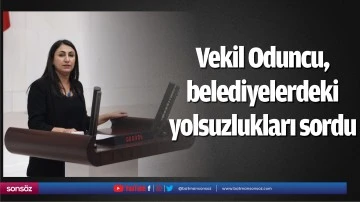 Vekil Oduncu, belediyelerdeki yolsuzlukları sordu