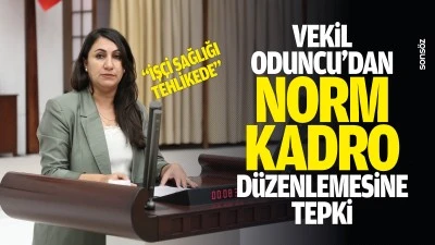 Vekil Oduncu&rsquo;dan norm kadro d&uuml;zenlemesine tepki; &ldquo;İş&ccedil;i sağlığı tehlikede&rdquo;