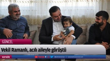Vekil Ramanlı, acılı aileyle g&ouml;r&uuml;şt&uuml;